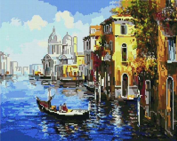 Tablou cu diamante - La Veneția, 40 x 50 cm