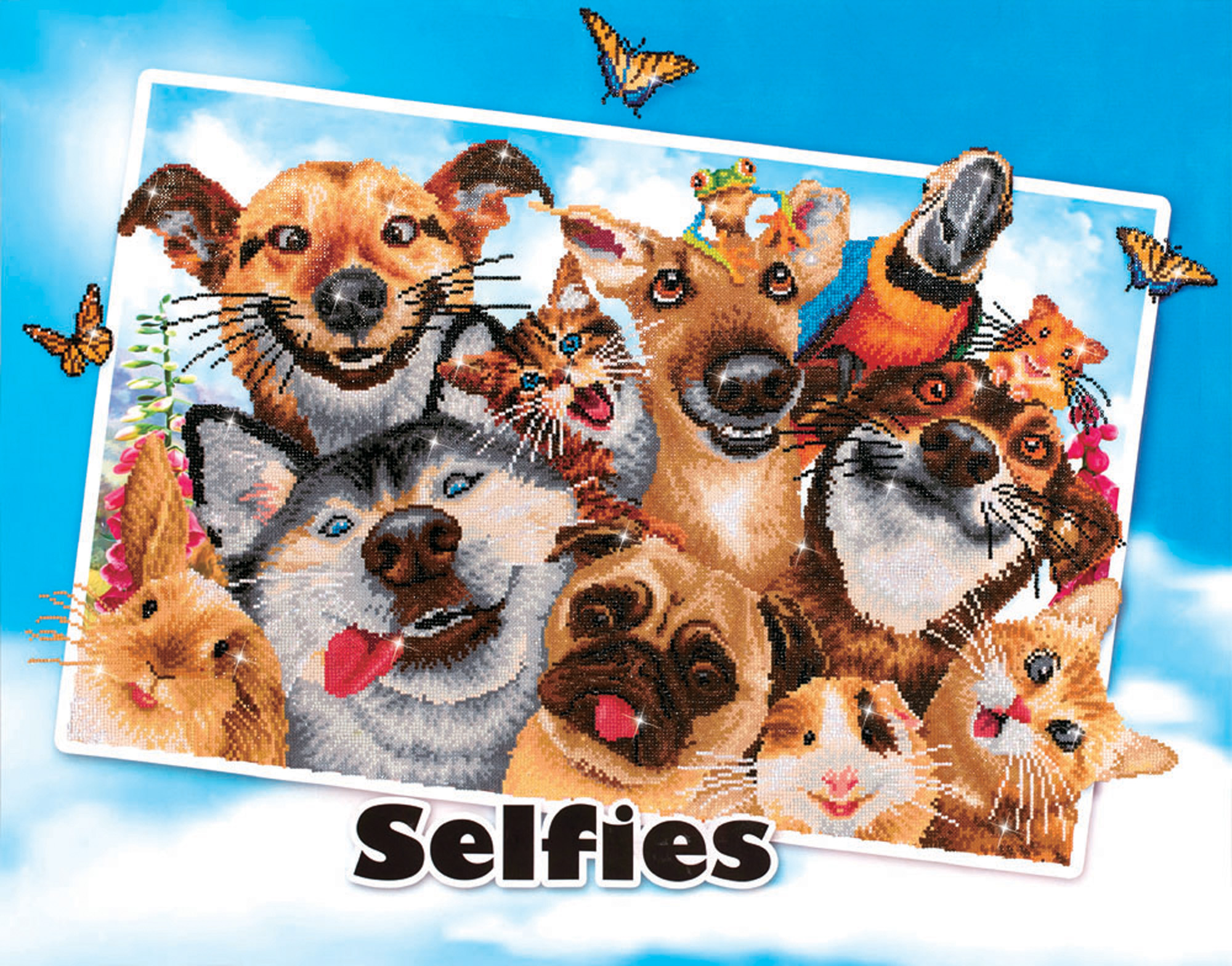 Tablou cu diamante – Selfie cu animale, 77 x 97 cm edituradiana.ro imagine 2022