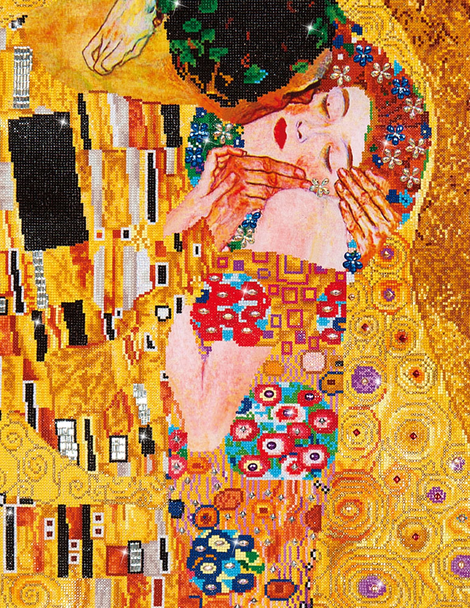 Tablou cu diamante – Sărutul (Gustav Klimt), 71 x 56 cm (tablou