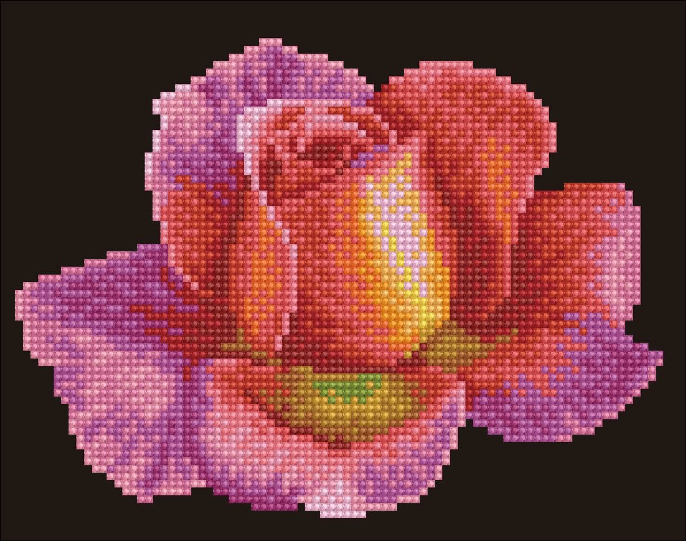 Tablou cu diamante – Trandafir diafan, 20 x 25 cm edituradiana.ro