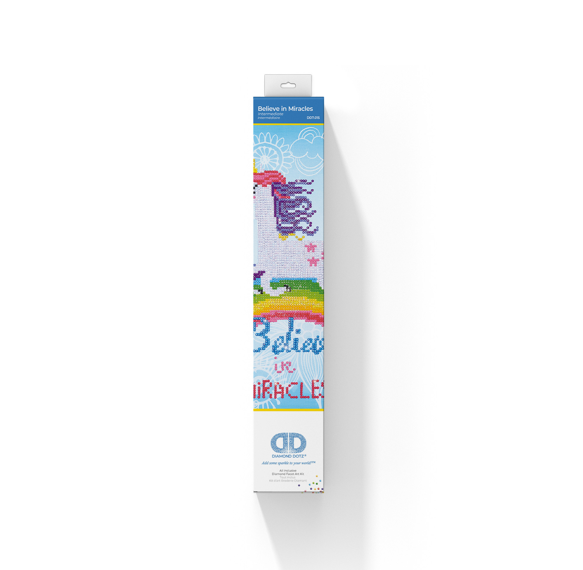 Tablou Cu Diamante Unicorn Pe Curcubeu Believe In Miracles