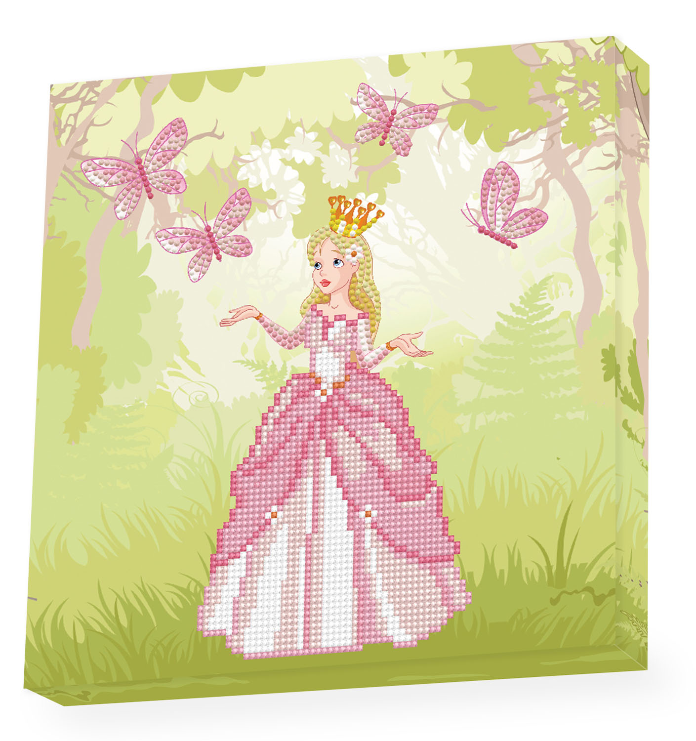Tablou Diamond Box – Prințesa fluturilor, 28 x 28 cm edituradiana.ro