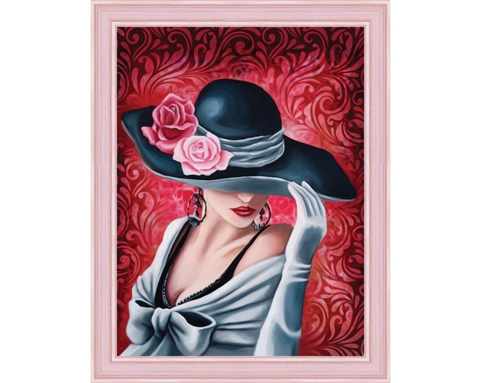 Tablou cu diamante – Doamna cu pălărie (30 x 40 cm) edituradiana.ro poza 2022
