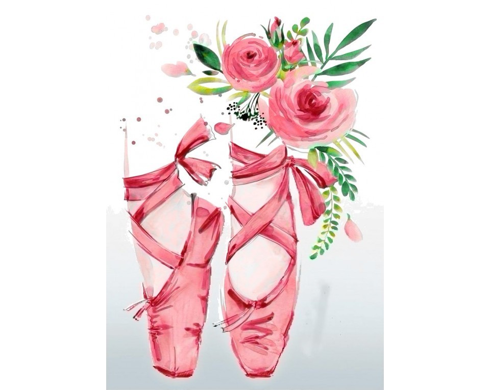 Tablou cu diamante – Pantofi de balerină (27 x 38 cm) edituradiana.ro imagine 2022