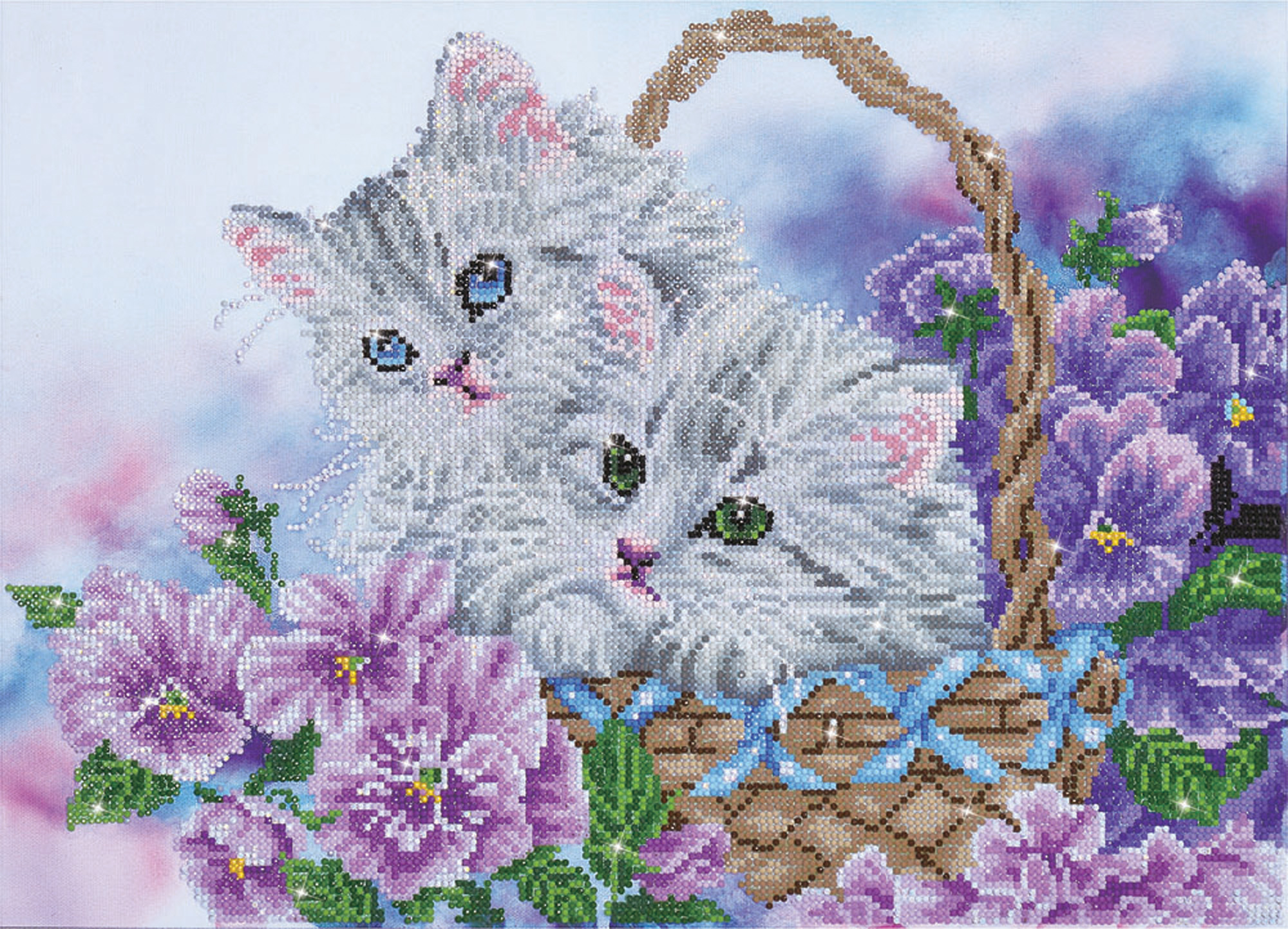 Tablou cu diamante – Pisicuțe în coș, 38 x 52 cm edituradiana.ro imagine 2022