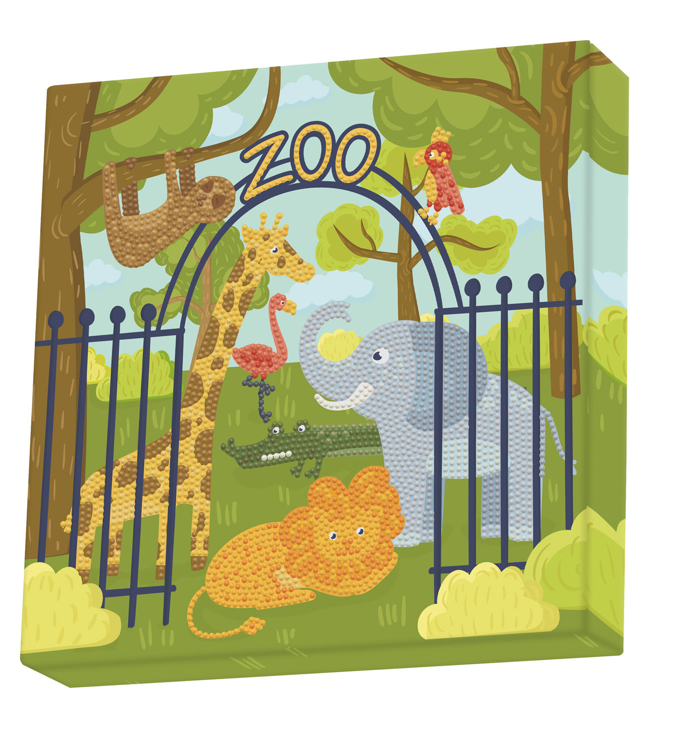 Tablou Diamond Box – Animale de la Zoo, 28 x 28 cm edituradiana.ro