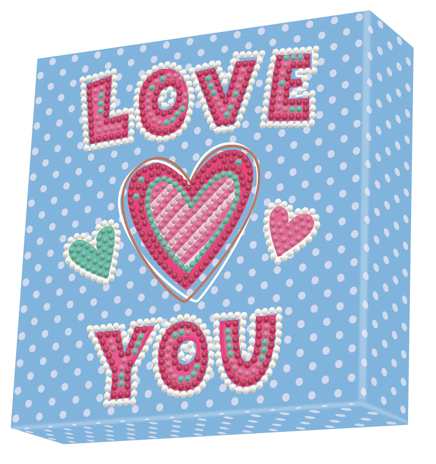 Tablou Diamond Box – Love You, 15 X 15 Cm