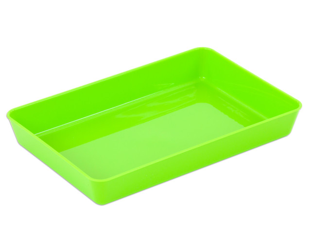 Tăviță verde pentru activități de artă și creație, 18 x 12 x 2.6 cm