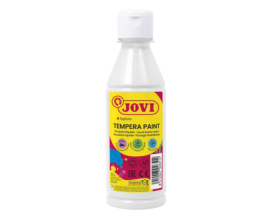 Tempera lichidă pe bază de apă, 250 ml - Alb