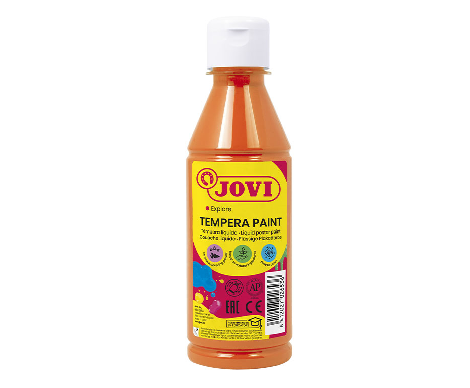 Tempera lichidă pe bază de apă, 250 ml - Portocaliu