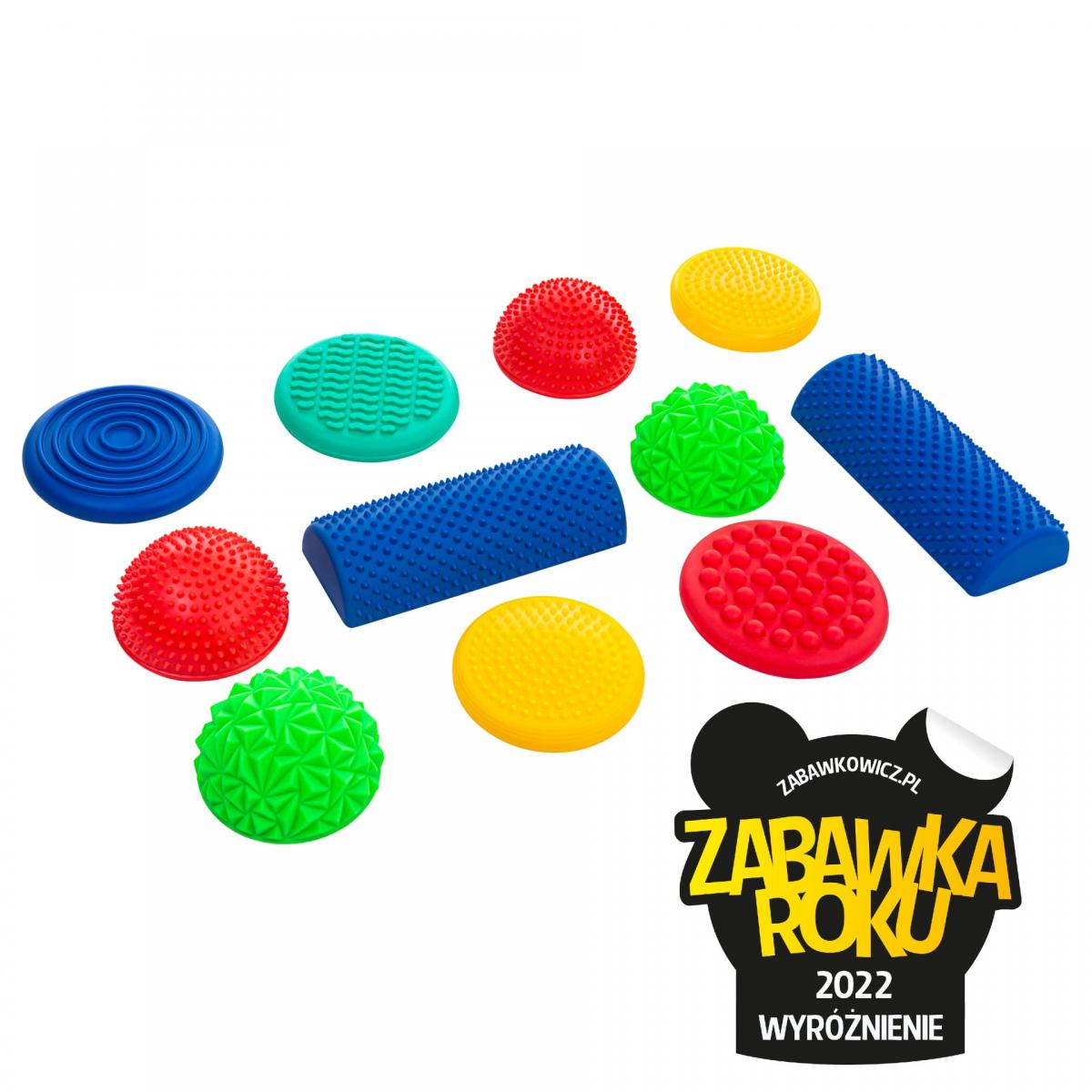 Traseu pentru echilibru cu 11 piese colorate