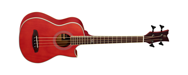 Chitare bass - Bass electro-acustic Short Ortega D-WALKER-RD Red, guitarshop.ro