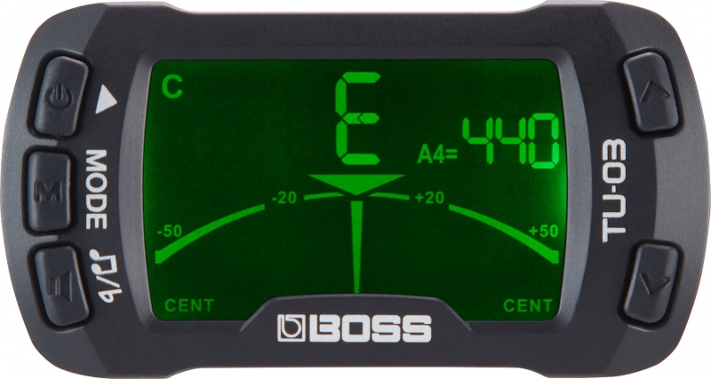 Acordoare chitara, metronoame - BOSS TU-03 Clip-On Chromatic Tuner, guitarshop.ro