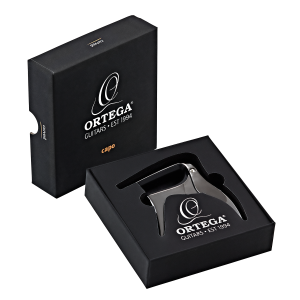 Capodastre, slide-uri, stringwinder-e - Capodastru Ortega OCAPOCV-BCR Curved Black Sp. Edition Gift Box, guitarshop.ro