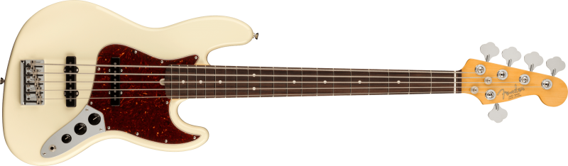 Chitare bass - Chitara bass American PRO II Jazz Bass V (Culori Fender: Olympic White; Fretboard: Rosewood), guitarshop.ro