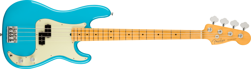 Chitare bass - Chitara bass American PRO II Precision Bass (Fretboard: Maple; Culori Fender: Miami Blue), guitarshop.ro