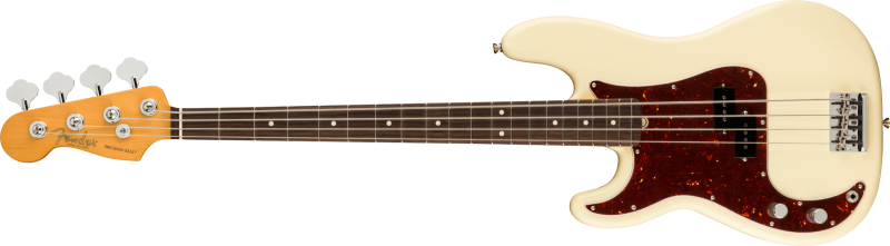Chitare bass - Chitara bass American PRO II Precision Bass Left-Hand (Culori Fender: Olympic White; Fretboard: Rosewood), guitarshop.ro