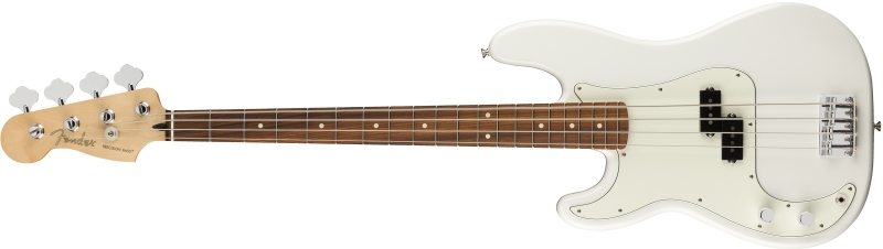 Chitare bass - Chitara bass Fender Player Precision Left Hand (Fretboard: Pau Ferro; Culoare: Polar white), guitarshop.ro