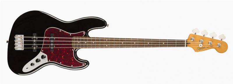 Chitare bass - Chitara bass Squier Classic Vibe 60s J-Bass LRL (Culoare: Black; Fretboard: Indian Laurel), guitarshop.ro