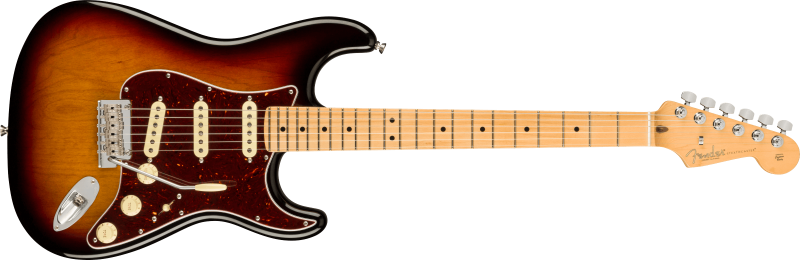 Chitare electrice - Chitara electrica American PRO II Stratocaster (Culori Fender: 3-Color Sunburst; Fretboard: Maple), guitarshop.ro