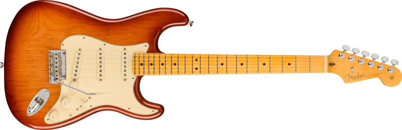 Chitare electrice - Chitara electrica American PRO II Stratocaster (Culori Fender: Sienna Sunburst; Fretboard: Maple), guitarshop.ro