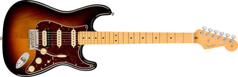Chitare electrice - Chitara electrica American PRO II Stratocaster HSS (Culori Fender: 3-Color Sunburst; Fretboard: Maple), guitarshop.ro