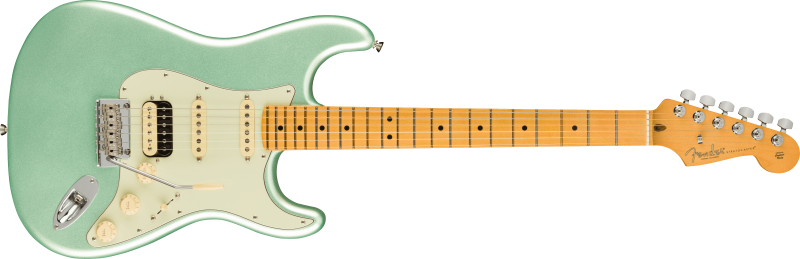 Chitare electrice - Chitara electrica American PRO II Stratocaster HSS (Fretboard: Maple; Culori Fender: Mystic Surf Green), guitarshop.ro