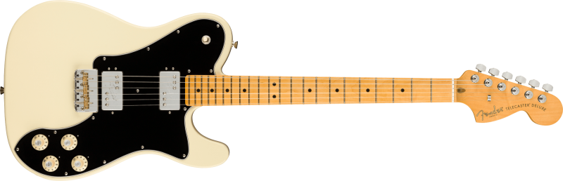 Chitare electrice - Chitara electrica American PRO II Telecaster Deluxe (Culori Fender: Olympic White), guitarshop.ro