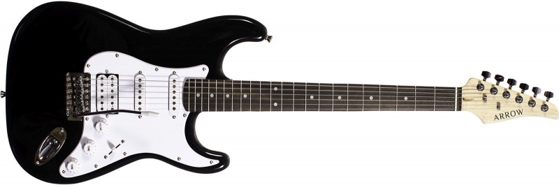 Chitare electrice - Chitara electrica Arrow STH-01 Black HSS RW, guitarshop.ro