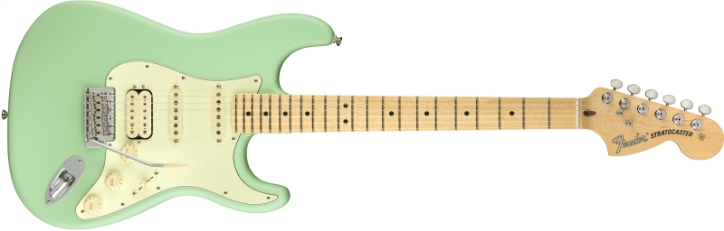 Chitare electrice - Chitara electrica Fender American Performer Stratocaster HSS (Fretboard: Maple; Culoare: Satin Surf Green), guitarshop.ro