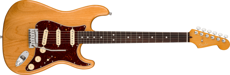 Chitare electrice - Chitara electrica Fender American Ultra Stratocaster (Fretboard: Rosewood; Culoare: Aged Natural), guitarshop.ro