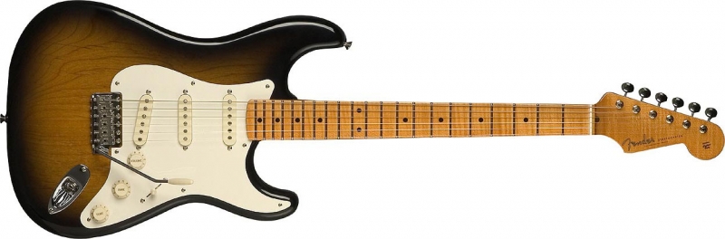 Chitare electrice - Chitara electrica Fender Eric Johnson Stratocaster Maple (Culori Fender: 2-Color Sunburst; Fretboard: Maple), guitarshop.ro