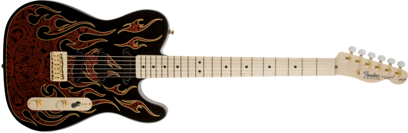 Chitare electrice - Chitara electrica Fender James Burton Telecaster (Culoare: Red Paisley Flames), guitarshop.ro