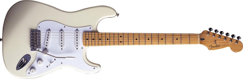 Chitare electrice - Chitara electrica Fender Jimmie Vaughan Stratocaster (Culori Fender: Olympic White; Fretboard: Maple), guitarshop.ro