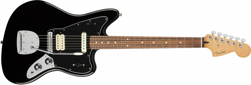 Chitare electrice - Chitara electrica Fender Player Jaguar (Culoare: Black; Fretboard: Pau Ferro), guitarshop.ro