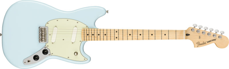 Chitare electrice - Chitara electrica Fender Player Mustang (Culoare: Sonic Blue; Fretboard: Maple), guitarshop.ro