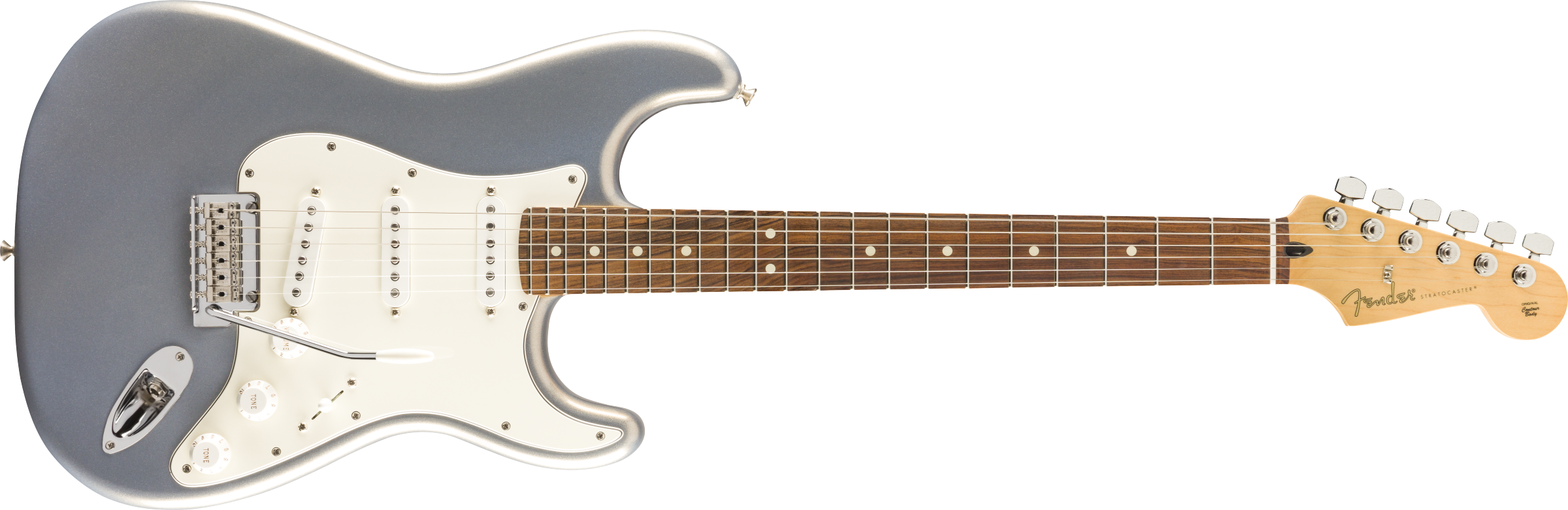 Chitare electrice - Chitara electrica Fender Player Stratocaster Pau Ferro Silver, guitarshop.ro