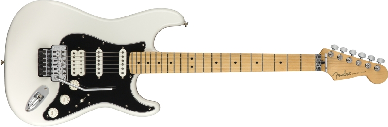 Chitare electrice - Chitara electrica Fender Player Stratocaster w/ Floyd Rose (Fretboard: Maple; Culoare: Polar white), guitarshop.ro