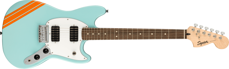 Chitare electrice - Chitara electrica Squier Bullet Mustang HH FSR Competition Daphne Blue, guitarshop.ro