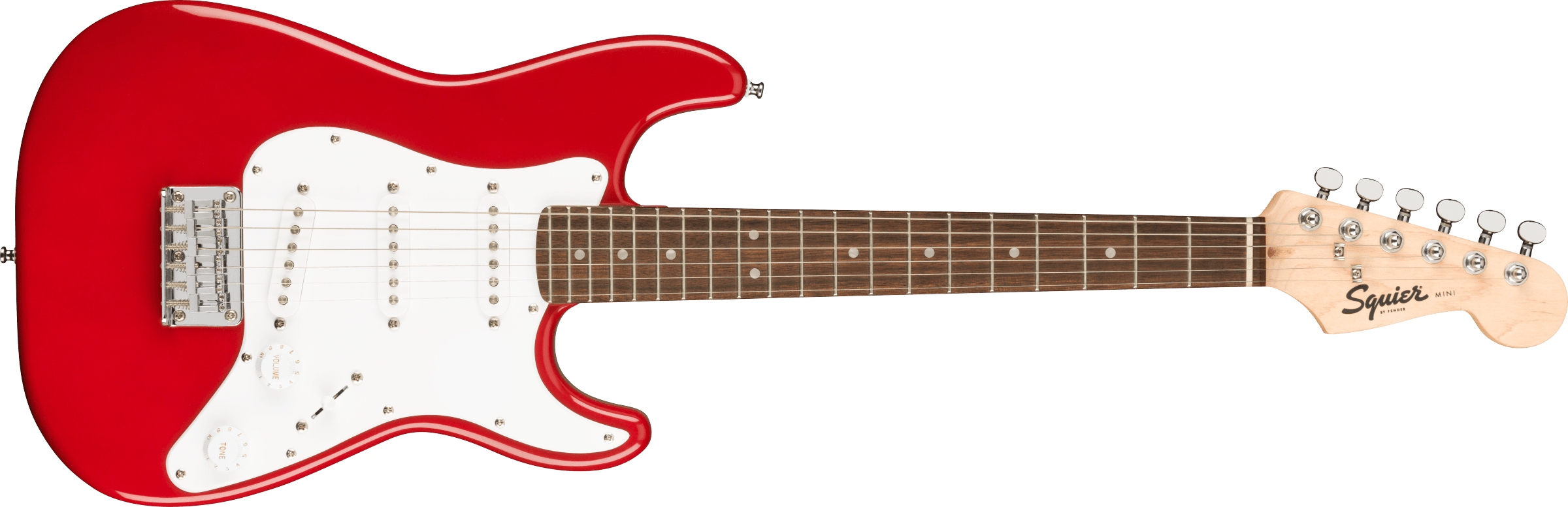 Chitare electrice - Chitara electrica Squier Mini Strat 3/4 V2  Indian Laurel Dakota Red, guitarshop.ro