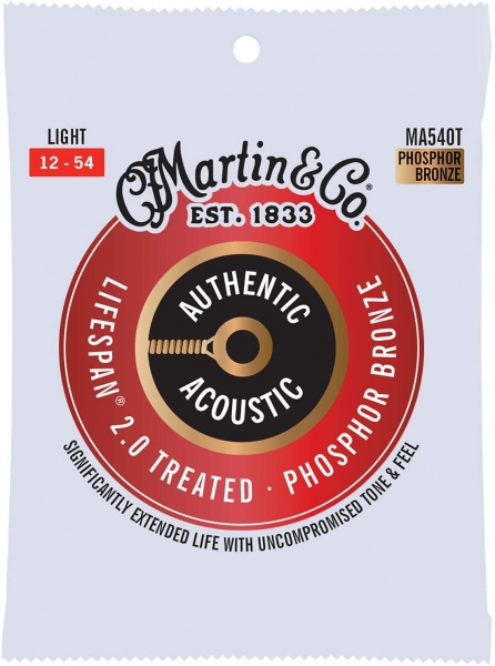 Corzi chitara acustica - Corzi acustica Martin MA540T Authentic Acoustic Treated Light 92/8, guitarshop.ro