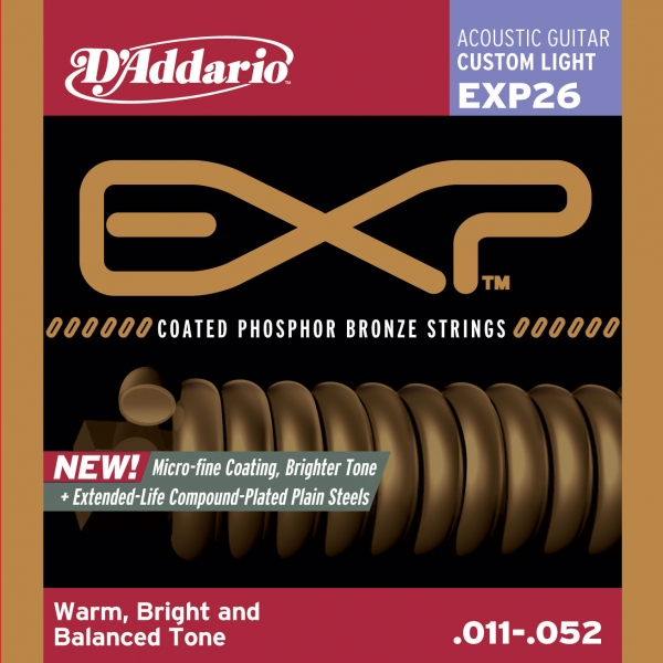 11-52　Custom　Coated　acustica　EXP26　D`Addario　Light　Corzi　chitara