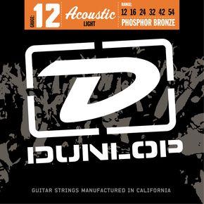 Corzi chitara acustica - Corzi chitara acustica Dunlop Phosphor Bronze Light  12-54, guitarshop.ro