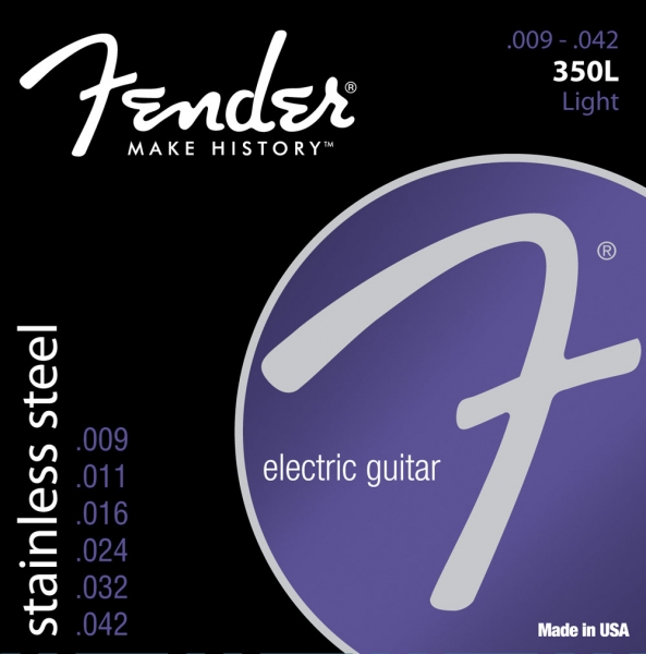 Corzi chitara electrica - Corzi chitara electrica Fender 350L Stainless Steel Ball End 9-42, guitarshop.ro