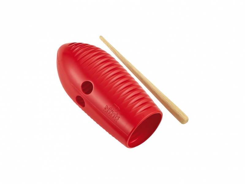 Castaniete / Bloc percutie - Mini Guiro Meinl NINO581R, Red, guitarshop.ro