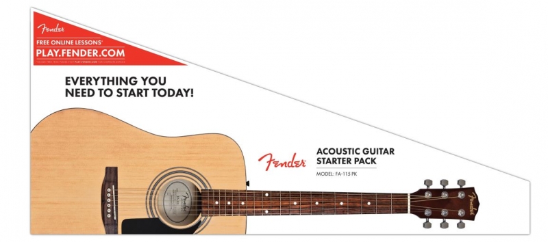 Chitare acustice/electro-acustice - Set chitara acustica Fender FA-115, guitarshop.ro