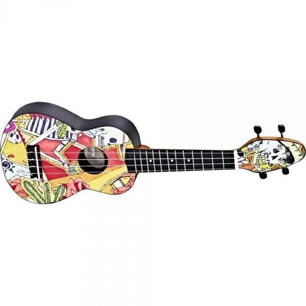 Ukulele - Set Ukulele Soprano Ortega K2-M Keiki "El Muerto", guitarshop.ro