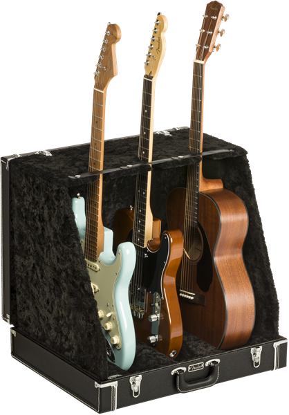 Huse, tocuri, stative chitara - Stativ Fender Classic SRS Case Stand 3 Guitars, Black, guitarshop.ro
