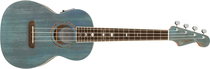 Ukulele - Ukulele Fender Dhani Harrison, Turquoise, guitarshop.ro