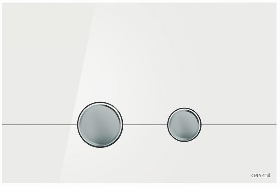 Clapeta actionare Cersanit Aqua (seria 0, 2 si 4) si System (seria 0 si 2) - Stero sticla alba